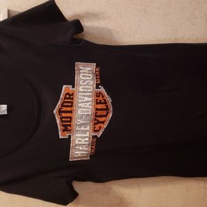 Harley Davidson Womens Embellished Tee Shirt
